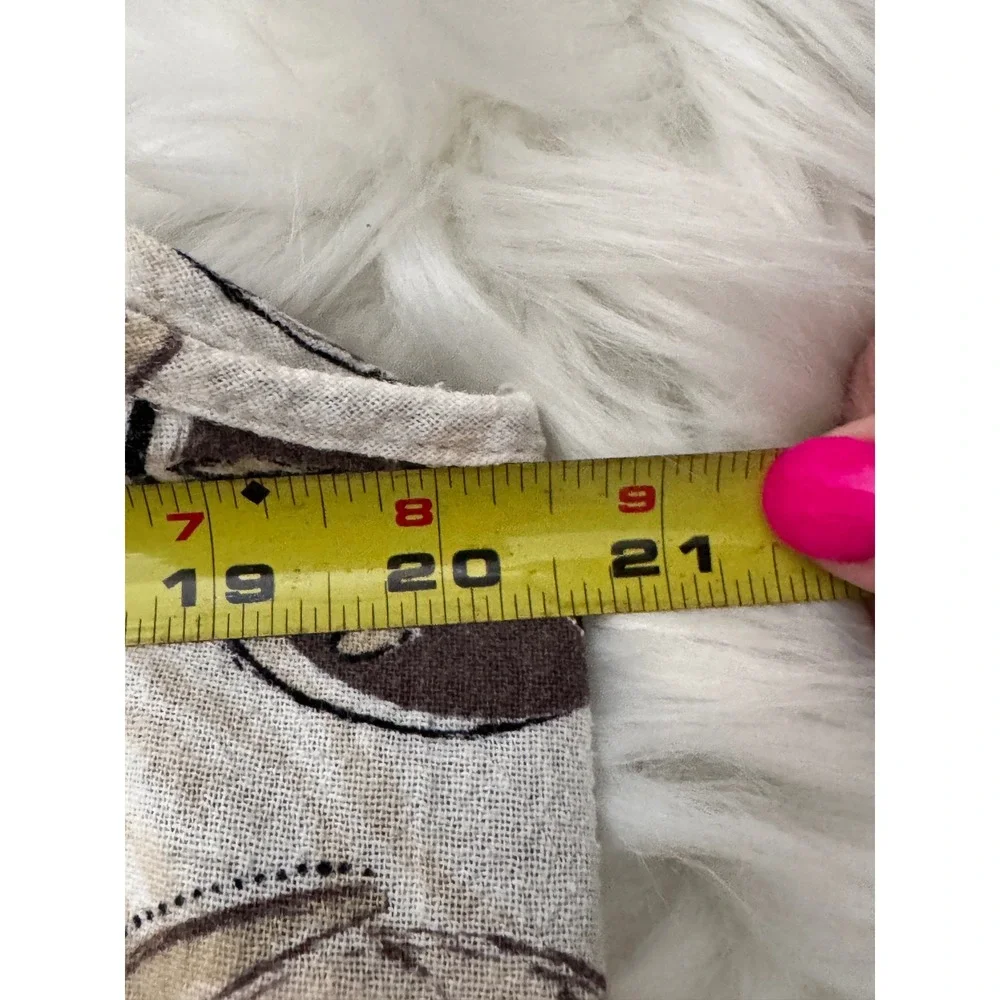 Lulu-B Under the Sea Print‎ Cotton Sleeveless Top Brown Tan Starfish Medium - Picture 9 of 10